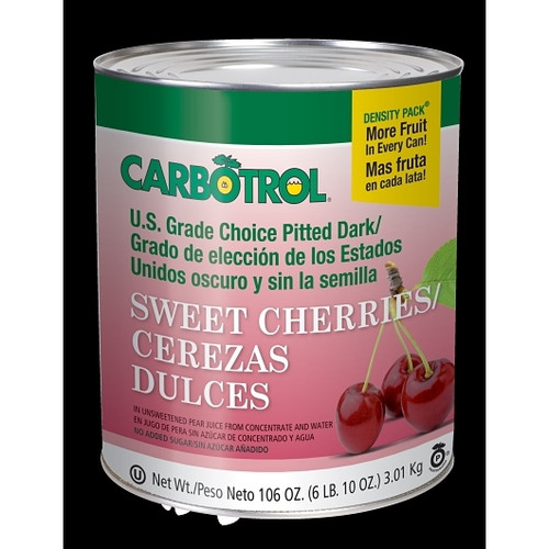 Carbotrol Pitted Sweet Dark Cherry, 105 Ounce, 6 Per Case